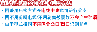 链路连接器的特征和使用方法